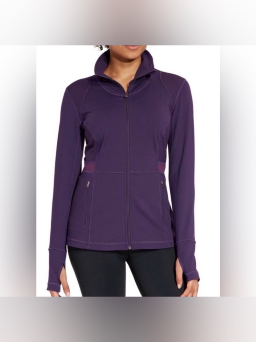 Calia by Carrie Underwood purple full zip athletic spandex jacket Women’s 1X